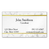 ホワエレガントフェイクイト大理石と金ゴールドプロフェッショナル マグネット名刺 (正面)
