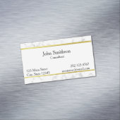 ホワエレガントフェイクイト大理石と金ゴールドプロフェッショナル マグネット名刺 (インサイチュ)