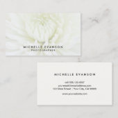 ホワエレガントートオーバーレイプロフェッショナル写真家 名刺 (正面/裏面)