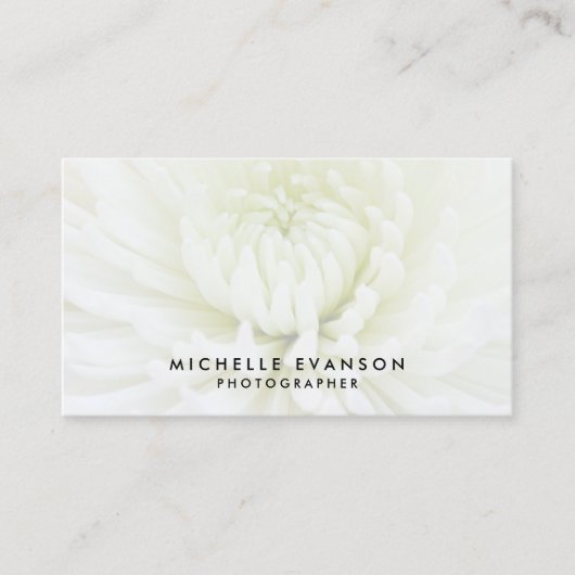 ホワエレガントートオーバーレイプロフェッショナル写真家 名刺 (正面)