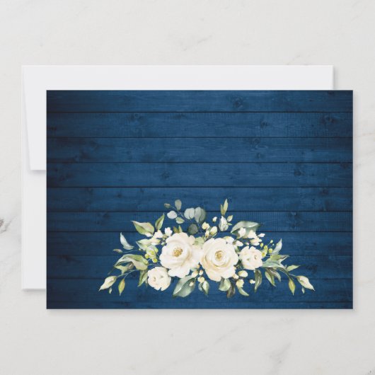 ホワエレガントートローゼレースウッド素朴の結婚写真 セーブザデート (裏面)