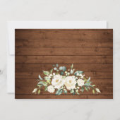 ホワエレガントートローゼレースウッド素朴の結婚写真 セーブザデート (裏面)