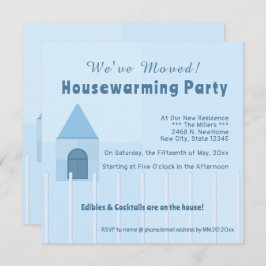 ホワカスタマイズイトフェンスニューホーム引っ越し祝いパーティーパーティー 案内状