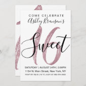 ホワガーリーイトピンフェイククシーキングリッタースイート16 招待状 (正面/裏面)