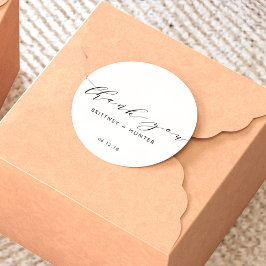 ホワシンプルイエレガントトサンキュー結婚ズ ラウンドシール