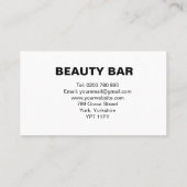 ホワシンプルイトプロフェッショナルアポイントメントリマインダ 予約カード (裏面)