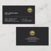 ホワシンプルイトラインミニマリストブラックプロフェッショナル 名刺 (正面/裏面)