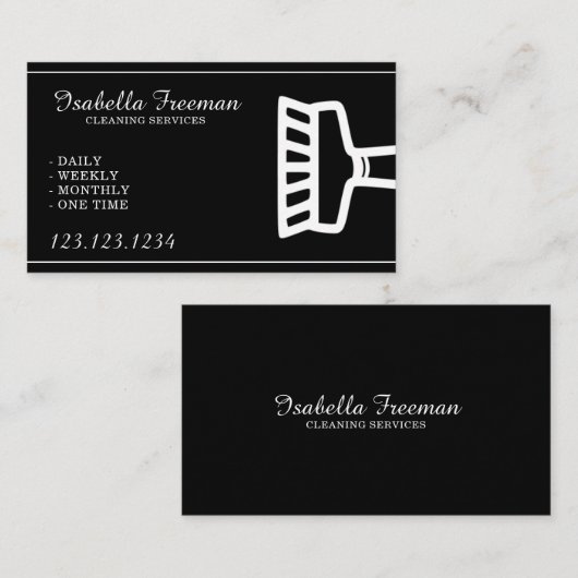 ホワシンプルイト&ブラックハウスキーパー清掃サービス 名刺 (正面/裏面)