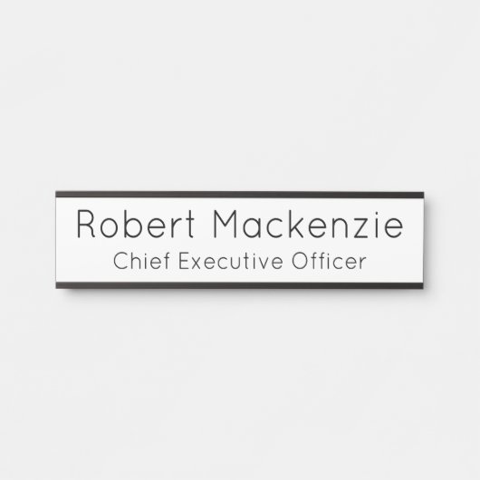 ホワシンプルイモダンぶら下がったーのドアの標識名プレート サインプレート (正面)