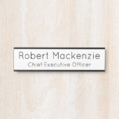 ホワシンプルイモダンぶら下がったーのドアの標識名プレート サインプレート (正面)