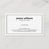 ホワシンプルイモダントビ縁どジネスカード上のTin Bl 名刺 (裏面)