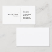 ホワスタイリッシュイトお洒落プレーンデザインシックモダン 名刺 (正面/裏面)