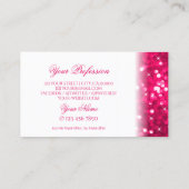 ホワスタイリッシュイトピンクきらめくグリッタースターズシック 名刺 (裏面)