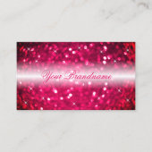 ホワスタイリッシュイトピンクきらめくグリッタースターズシック 名刺 (正面)
