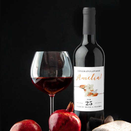 ホワスタイリッシュイトリリーレトロ記念日フローラ ワインラベル