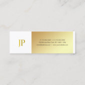 ホワスタイリッシュイモノグラムのト&金ゴールドプレインラグジュアリー スキニー名刺 (裏面)