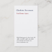 ホワスタイリッシュイ実在エスティ代理プロフェッショナル 名刺 (裏面)