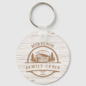 ホワパーソナライズされたイトウッドファミリーキャビン キーホルダー (正面)