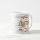 ホワパーソナライズされたイトウッドファミリーキャビン コーヒーマグカップ (正面右)