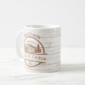 ホワパーソナライズされたイトウッドファミリーキャビン コーヒーマグカップ (正面左)