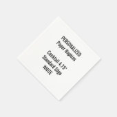 ホワパーソナライズされたイトカクテル紙ナプキンス スタンダードカクテルナプキン (角)