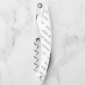 ホワパーソナライズされたイトコルクボトルオープナー ソムリエナイフ (正面)