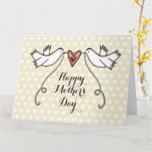 ホワパーソナライズされたイトハト母の日カード カード (黄色い花)