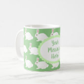 ホワパーソナライズされたイトバニー・マグ コーヒーマグカップ (正面左)