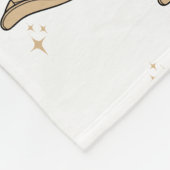 ホワパーソナライズされたイトベージュ女性のカーボーイロデオパターン フリースブランケット (角)