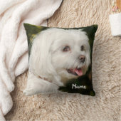 ホワパーソナライズされたイトマルチーズの子犬 クッション (ブランケット)