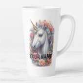 ホワパーソナライズされたイトユニコーンポートレート カフェラテマグ (右)