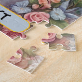 ホワパーソナライズされたイトユニコーンポートレート ジグソーパズル (側面)