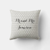 ホワパーソナライズされたイト結婚のギフトクッション クッション (裏面)