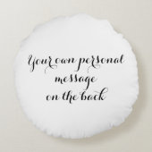ホワパーソナライズされたイト結婚の贈り物 ラウンドクッション (裏面)