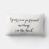 ホワパーソナライズされたイト結婚の贈り物 ランバークッション (裏面)