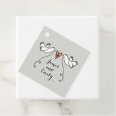 ホワパーソナライズされたイト結婚式の引き出物ラベル フェイバータグ (インサイチュ)