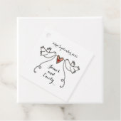 ホワパーソナライズされたイト結婚式の引き出物ラベル フェイバータグ (インサイチュ)