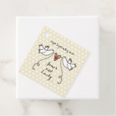 ホワパーソナライズされたイト結婚式の引き出物ラベル フェイバータグ (インサイチュ)