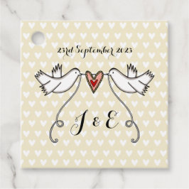 ホワパーソナライズされたイト結婚式の引き出物ラベル フェイバータグ