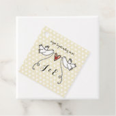 ホワパーソナライズされたイト結婚式の引き出物ラベル フェイバータグ (インサイチュ)