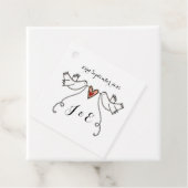 ホワパーソナライズされたイト結婚式の引き出物ラベル フェイバータグ (インサイチュ)