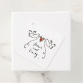 ホワパーソナライズされたイト結婚式の引き出物ラベル フェイバータグ (インサイチュ)