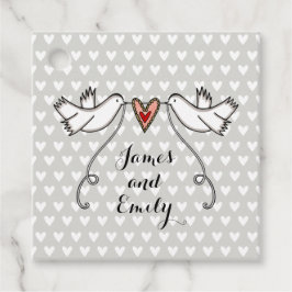 ホワパーソナライズされたイト結婚式の引き出物ラベル フェイバータグ