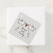 ホワパーソナライズされたイト結婚式の引き出物ラベル フェイバータグ (インサイチュ)