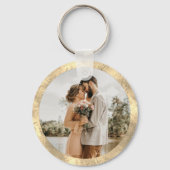 ホワパーソナライズされたイト&金ゴールドシックミニマルス キーホルダー (裏面)