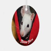 ホワパーソナライズされたイファンシートペット メタルオーナメント (正面右)