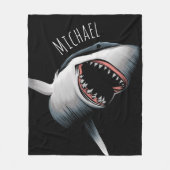 ホワパーソナライズされたイ素晴らしトサメフリースブランケット フリースブランケット (正面)