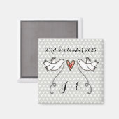 ホワパーソナライズされたイ結婚トの磁石 マグネット (正面/裏面)