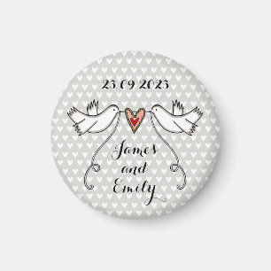 ホワパーソナライズされたイ結婚トの磁石 マグネット