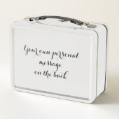 ホワパーソナライズされたイ結婚ト メタルランチボックス (裏面)